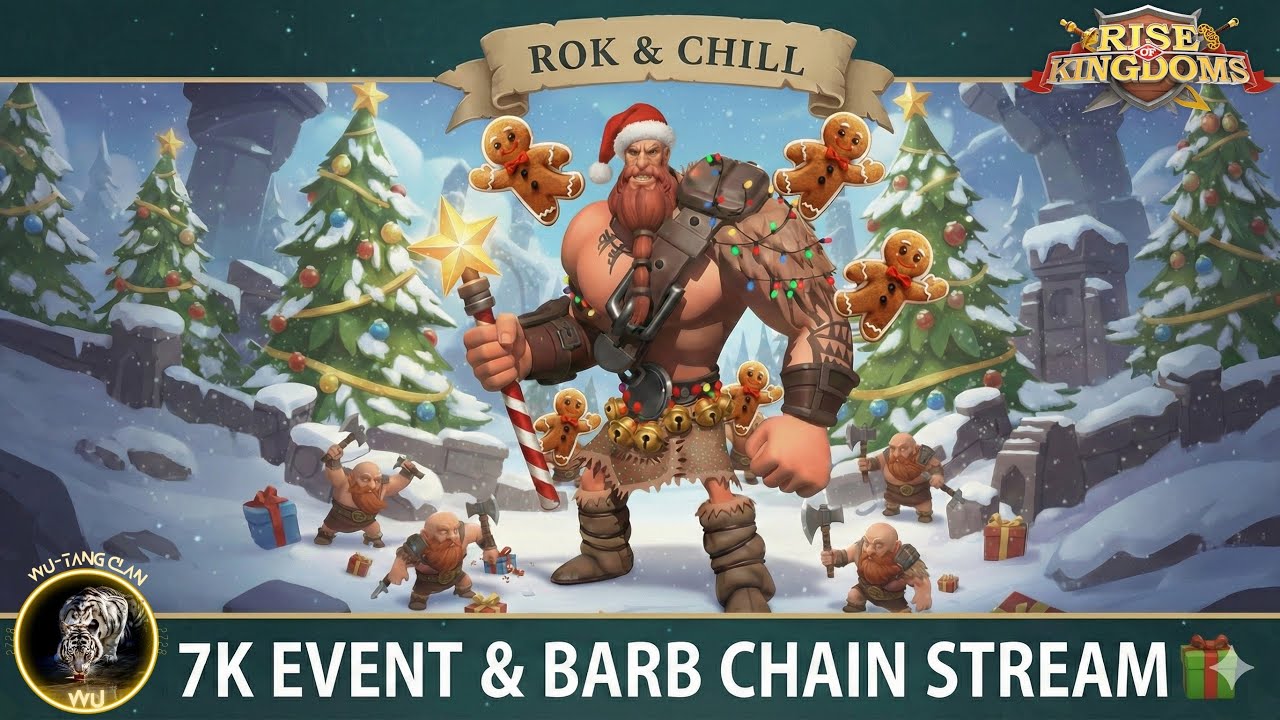 2728 Off Season Chill Stream | Barb Chain & Christmas Events | Rise of Kingdoms