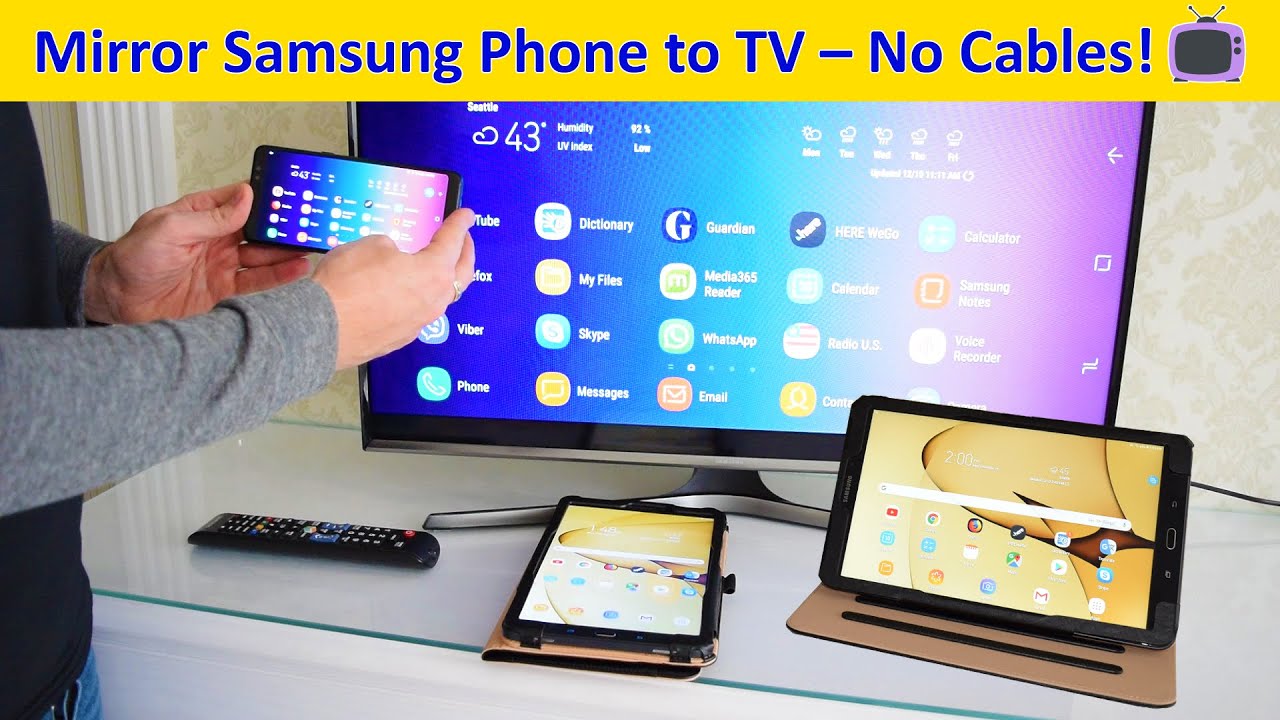 Как транслировать экран телефона или планшета Samsung на телевизор Samsung Smart TV по беспроводн...