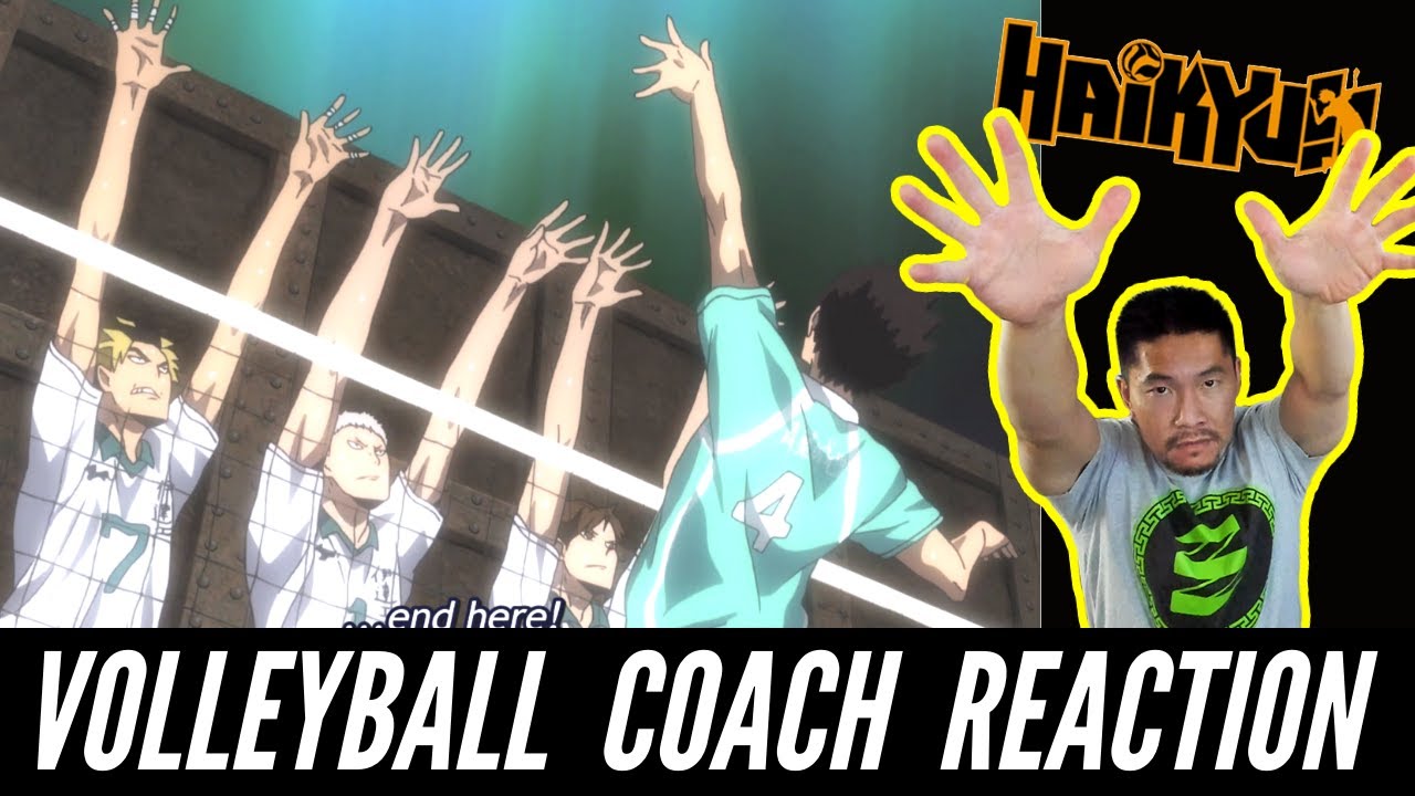 Реакция тренера по волейболу на HAIKYUU S2 E19 — Ива Чан прорывает железную стену Дате