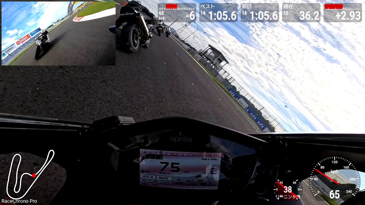 筑波サーキット 2025年10月19日 J1（Aprilia RSV4）Lap14 1'.5.6