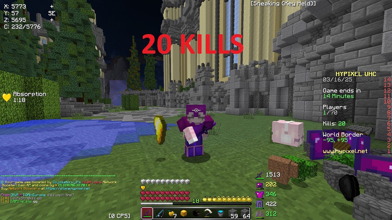 FIRST LEGIT 20 BOMB! (HYPIXEL UHC)