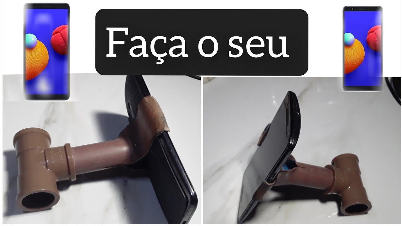 suporte para celular com cano de Pvc   Muito FÁCIL