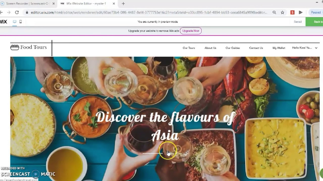 Short Video Web Based Application - Food Tours in Asia