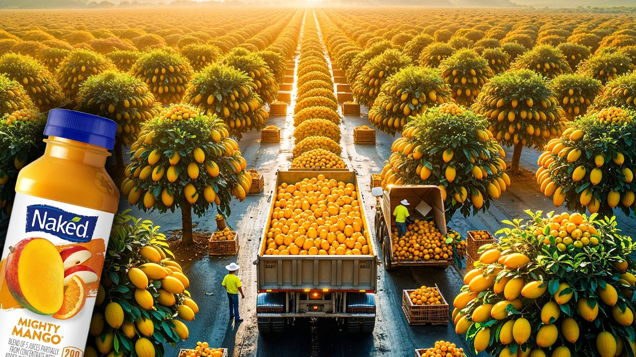 How Millions of Tons of Mangoes Are Grown, Harvested & Juiced!