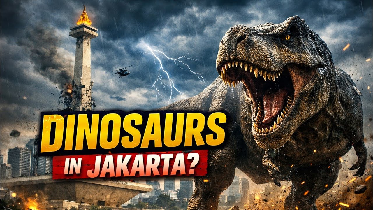 What If Dinosaurs Roamed Jakarta, Indonesia? | Ultra-Realistic CGI Storm Scenario