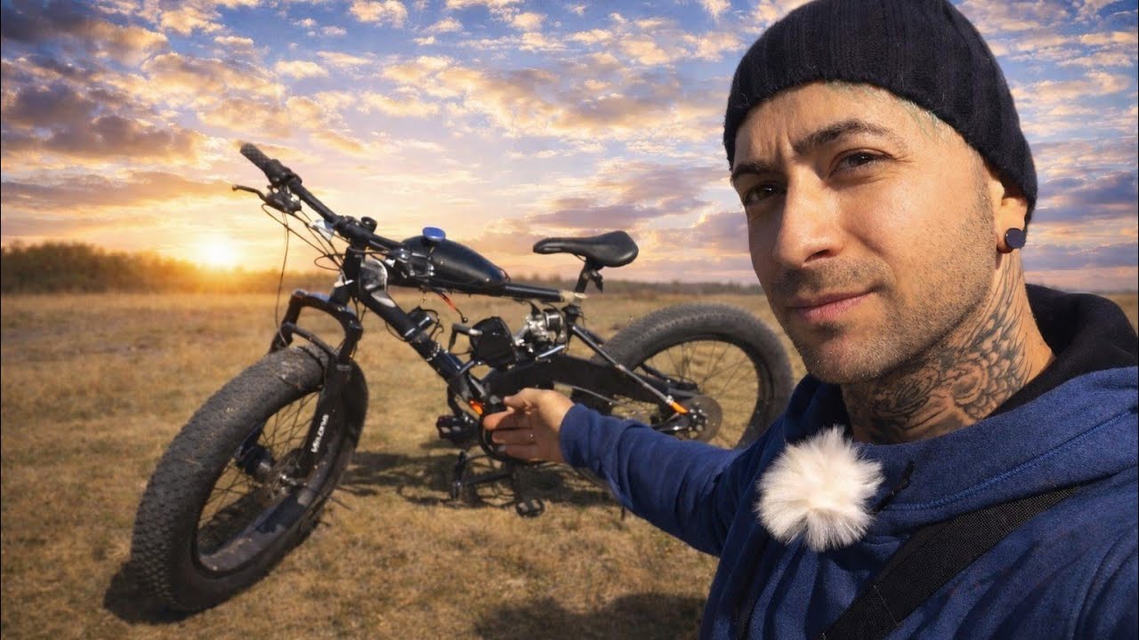 AM TRANSFORMAT UN FATBIKE ÎN MOTORETĂ 😱 MOTOR 80cm³ PE BENZINĂ | REVIEW
