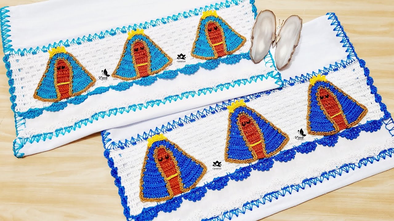 Barrado em Crochê Nossa Senhora #zazadasilvacroche