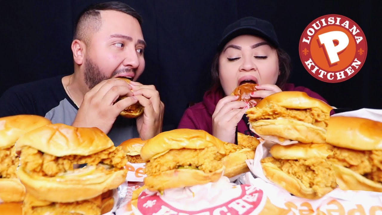 POPEYES CHICKEN SANDWICH MUKBANG