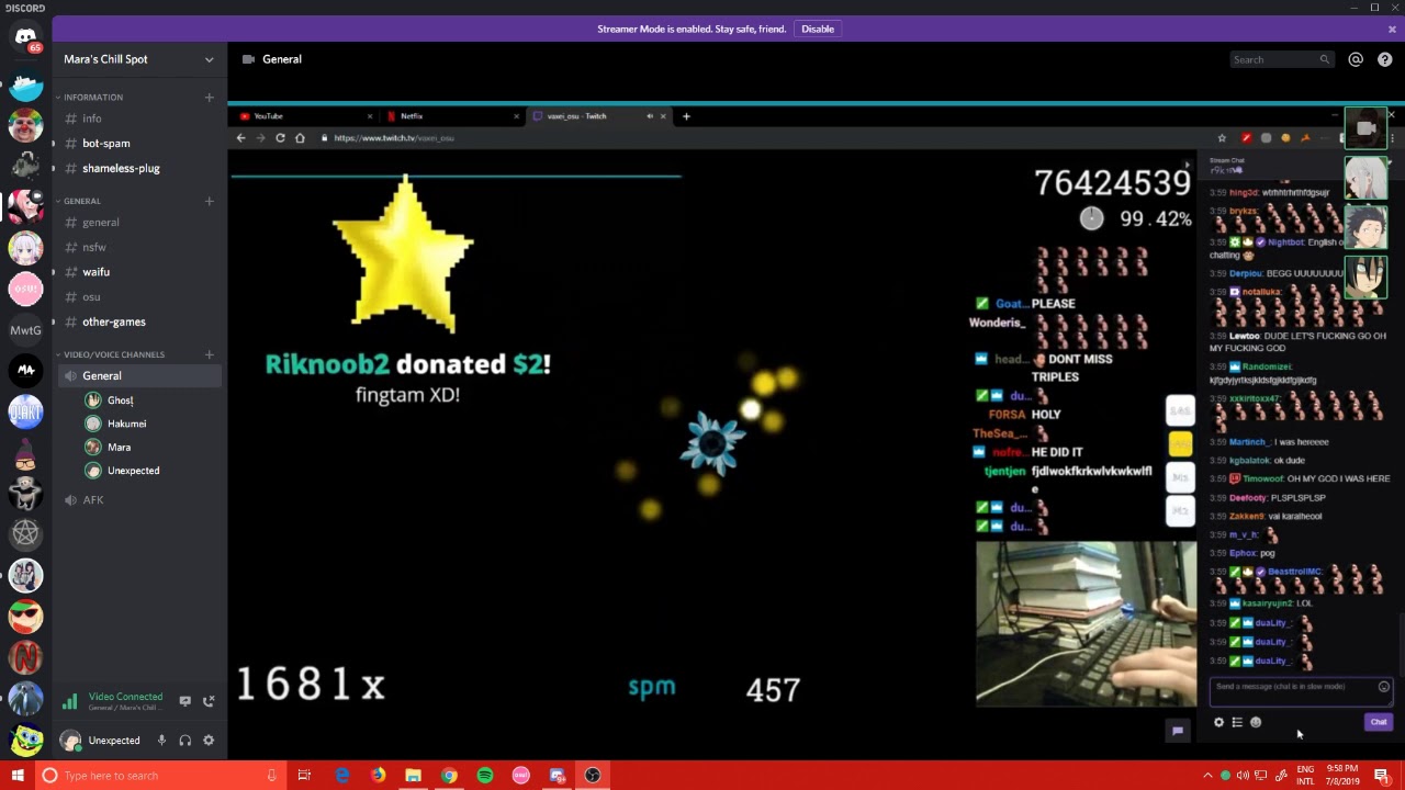 VAXEI HITS FIRST 1K PP PLAY WITH REACTIONS Kanon Wakeshima -Tsukinami [Nostalgia]