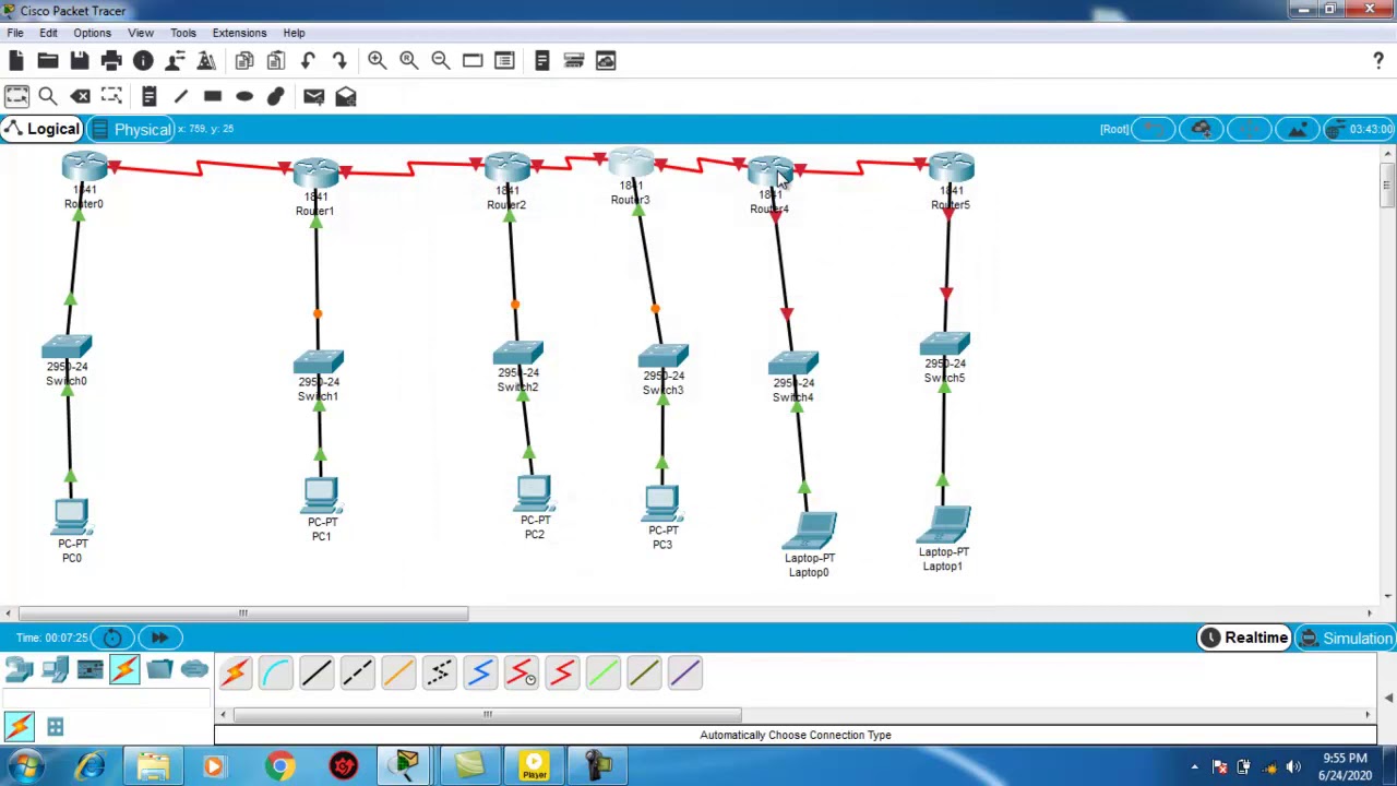 Cisco Packet Tracer Tutorial 6 router configure