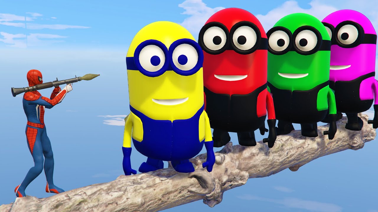 GTA 5 Epic Ragdolls | Spider-Man Frees Minions with Lazer Jumps/Funny moments ep.31