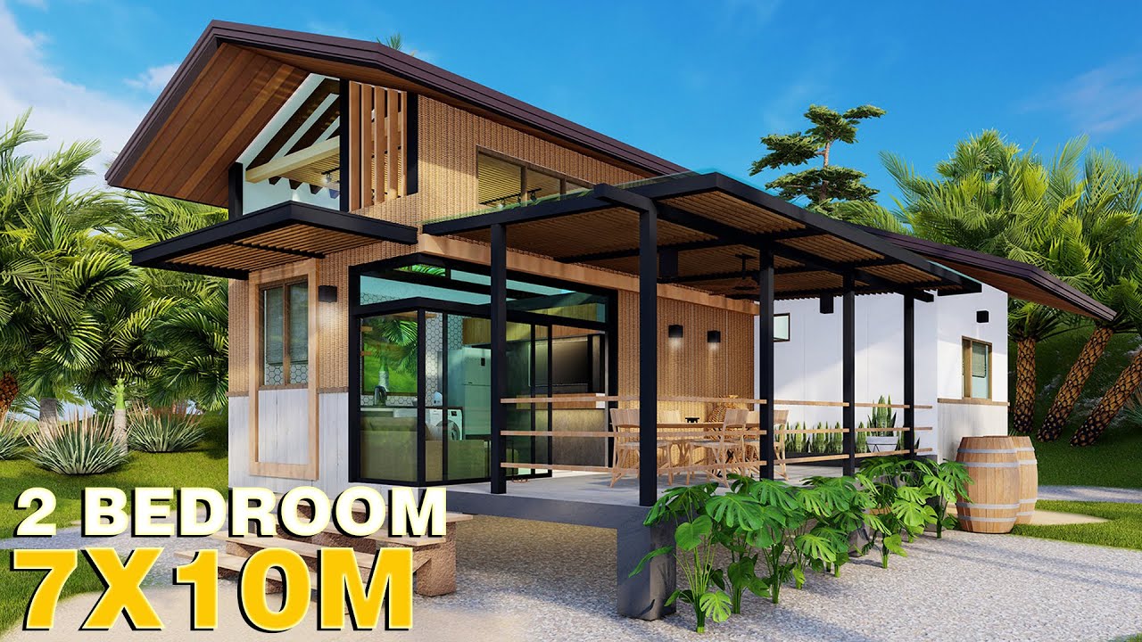 Elevated Small House Design2 Bedroom (7x10m) 64 sqm. Amakan