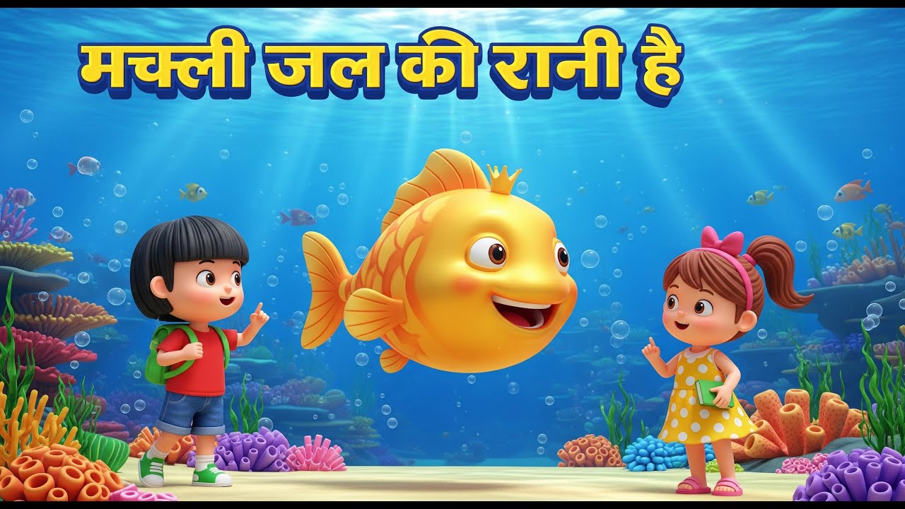 मछली जल की रानी है |  Machli Jal Ki Rani Hai | Kids Hindi Rhymes | Kids Nursery Rhymes  @AarnaTunes