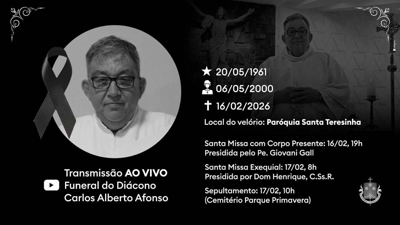 Santa Missa de Corpo Presente - Di&aacute;cono Carlos Alberto