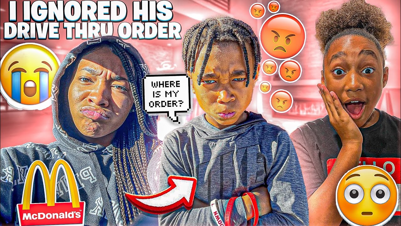 I IGNORED MY BROTHER'S DRIVE THRU ORDER ON PURPOSE😭