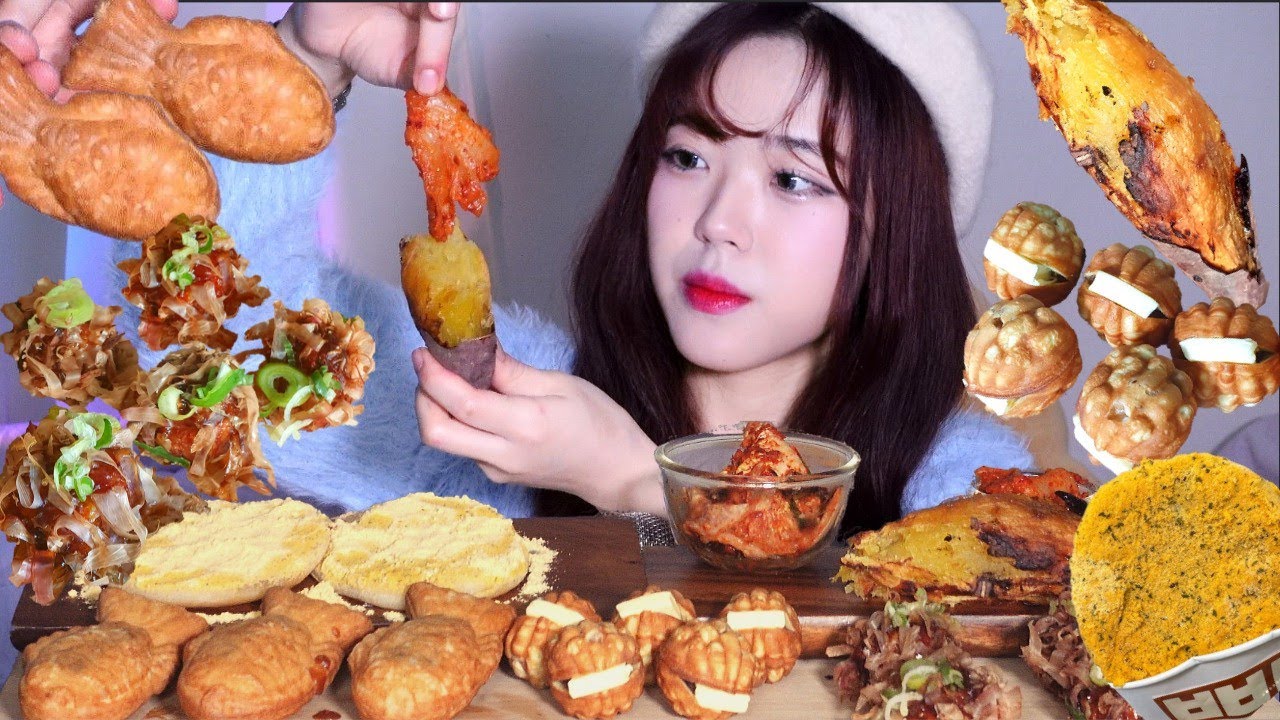 의외로 사람들이 모른다는 겨울 간식 다 털어옴🍠 뿌먹호떡 앙버터호두과자 팥들었슈붕어빵 땅콩마요타코야끼 Unique Korean Dessert Mukbang ASMR