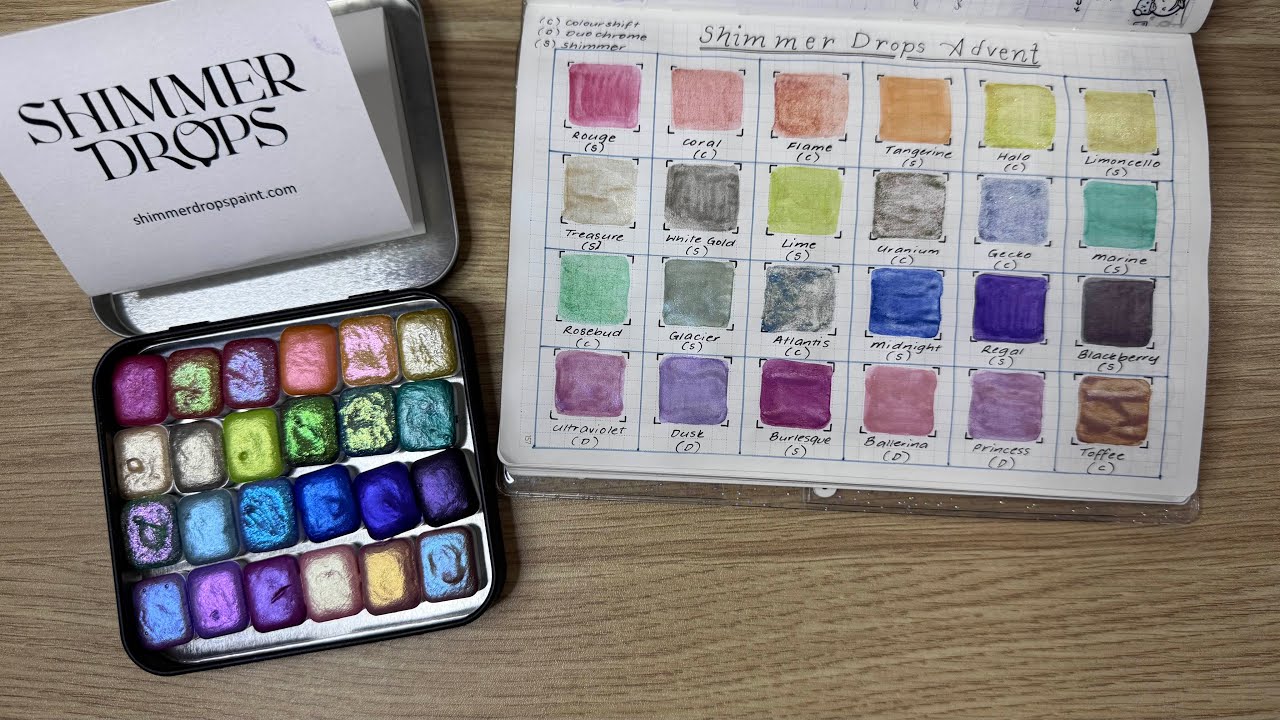 Shimmer Drops Paint Advent Calendar Day 23-24