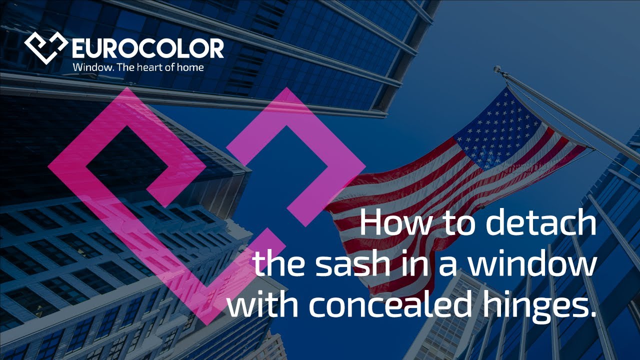 How to detach the sash in a window with concealed hinges?