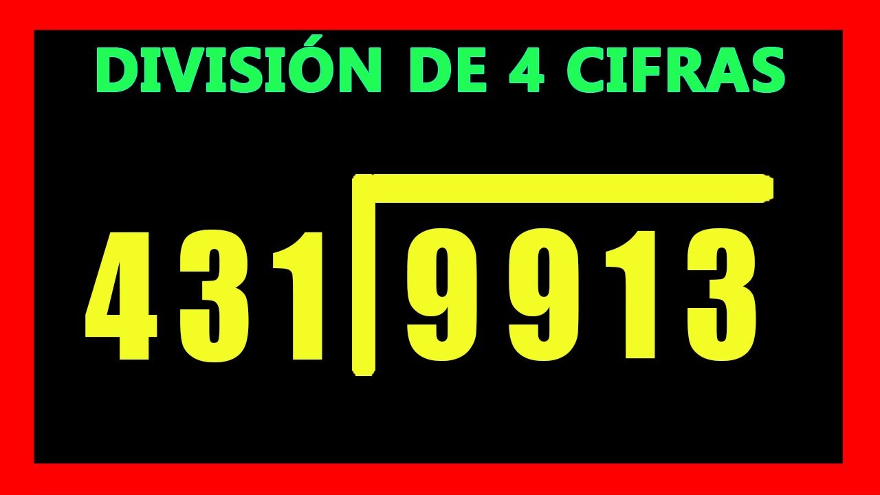 ✅👉 Divisiones de 4 Cifras adentro y 3 afuera