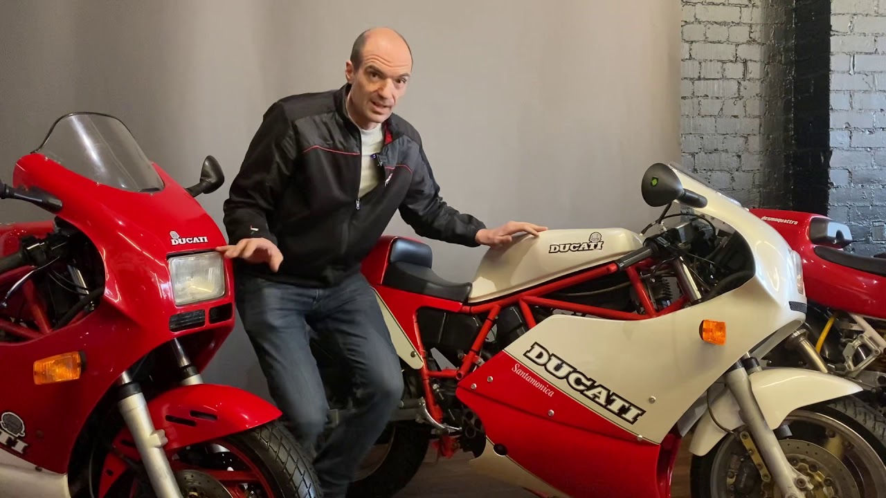 Comparison of the Ducati F1 750 over the Santamonica special edition