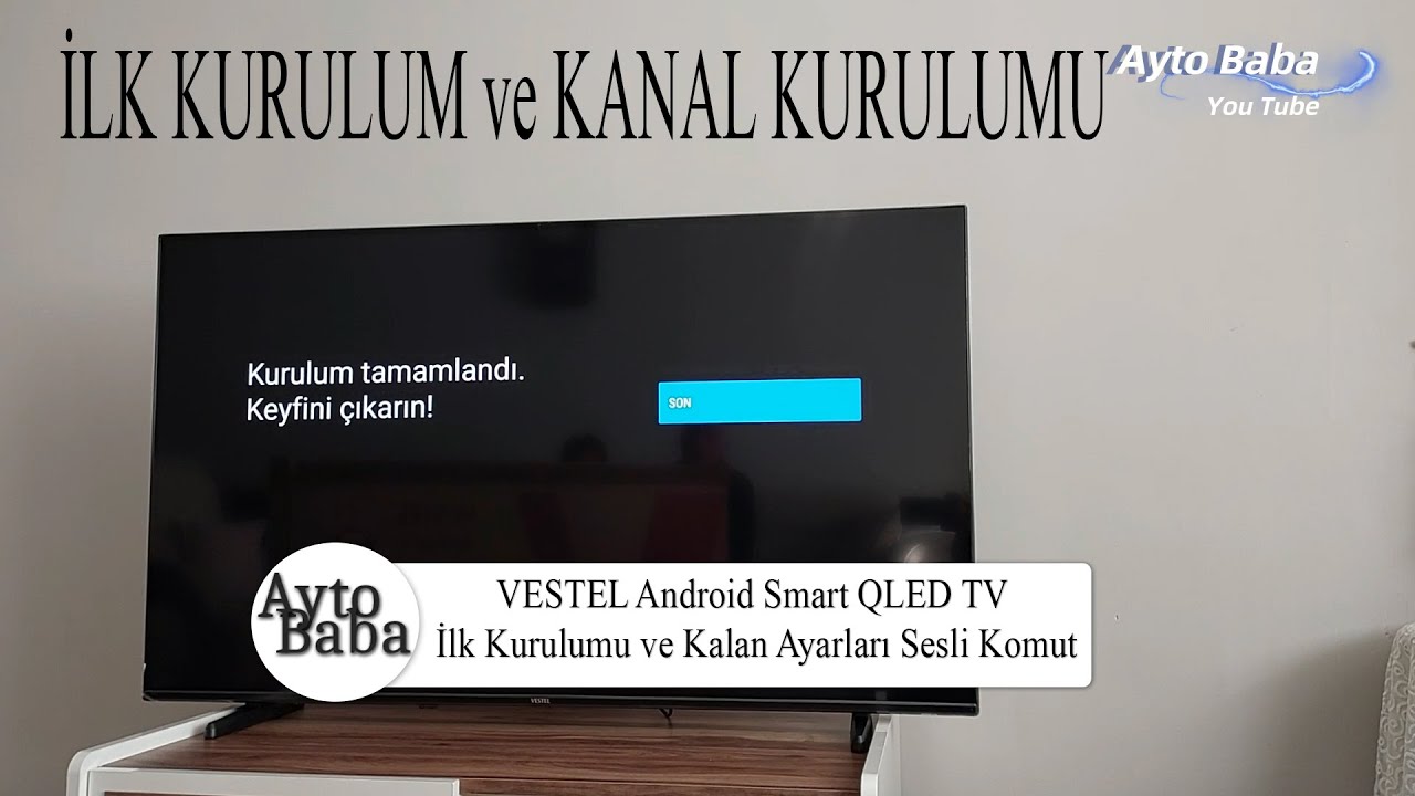 VESTEL Android Smart QLED TV İlk Kurulumu ve Kanal Ayarları Sesli Komut