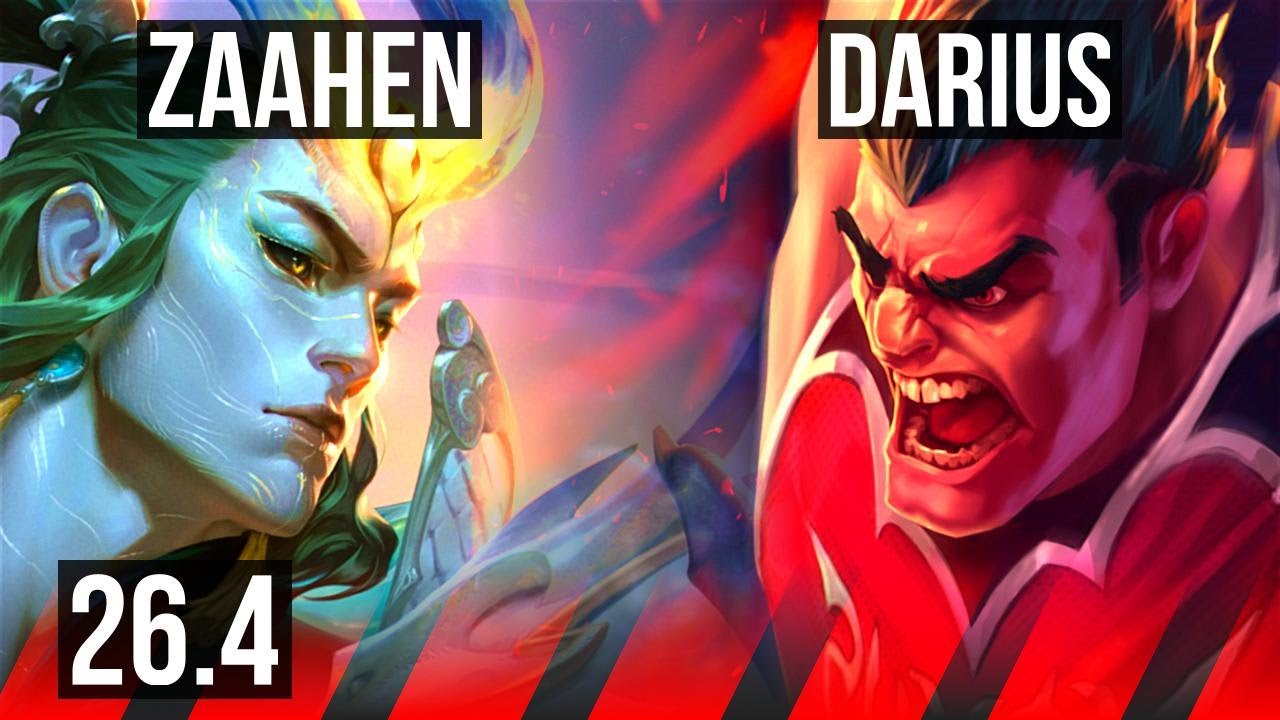 ZAAHEN vs DARIUS (TOP) | Good KDA: 9/1/4 | EUW Diamond | 26.4