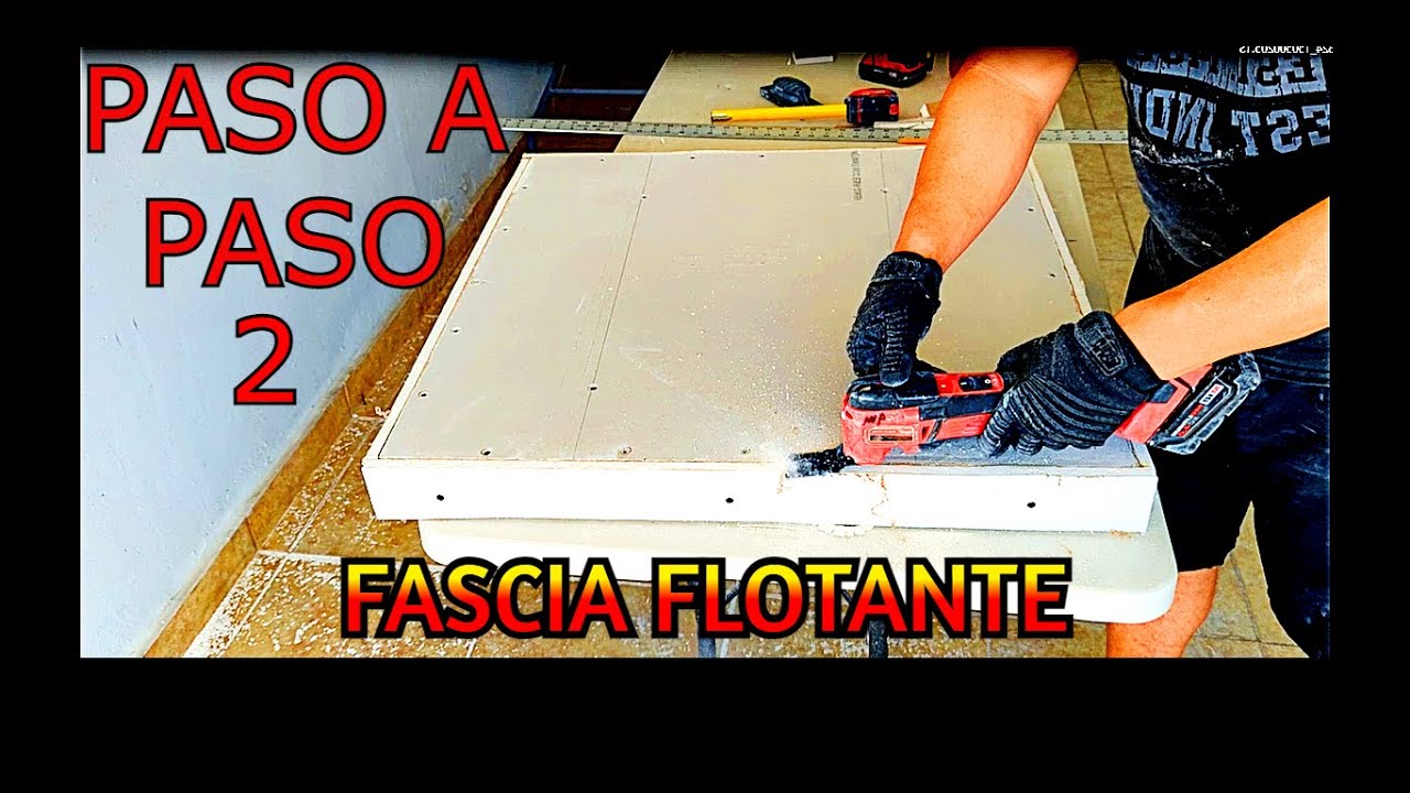 El método más fácil para INSTALAR paneles de yeso en una FACIA FLOTANTE. Paso 2 para principiantes.