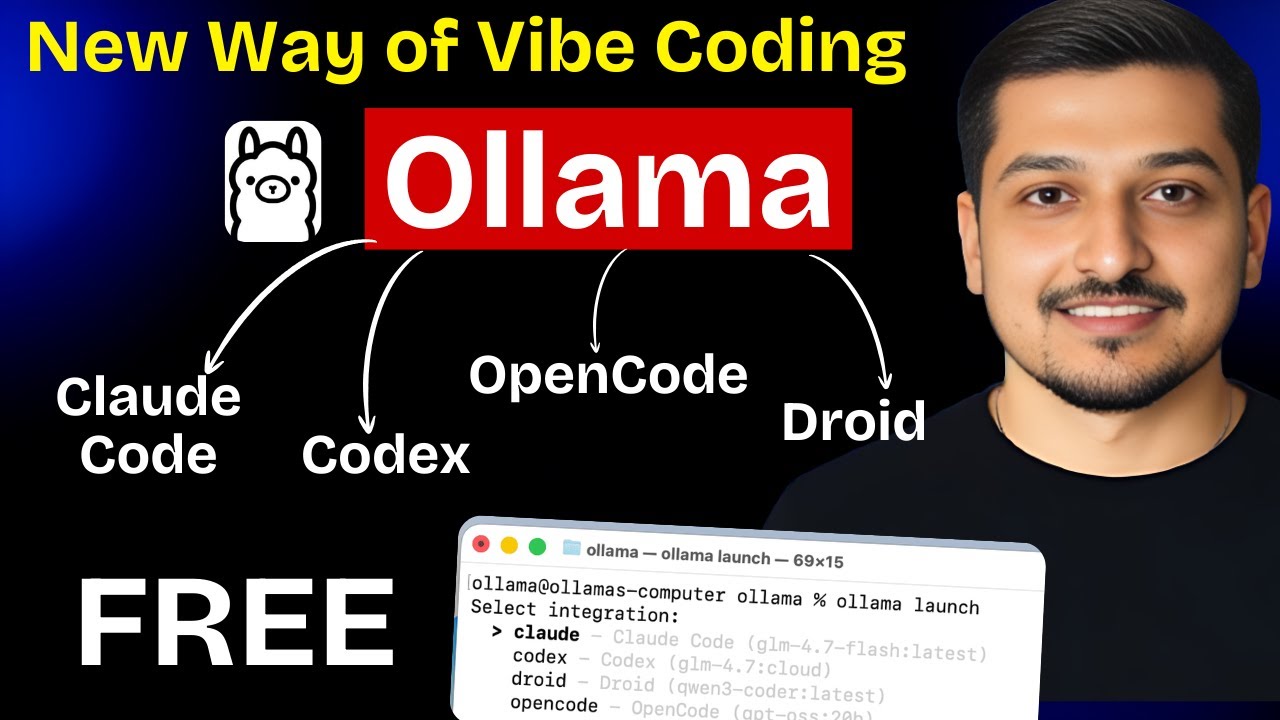 Run Ollama + (Claude Code, Codex, Droid and OpenCode) : A New Way of Vibe Coding
