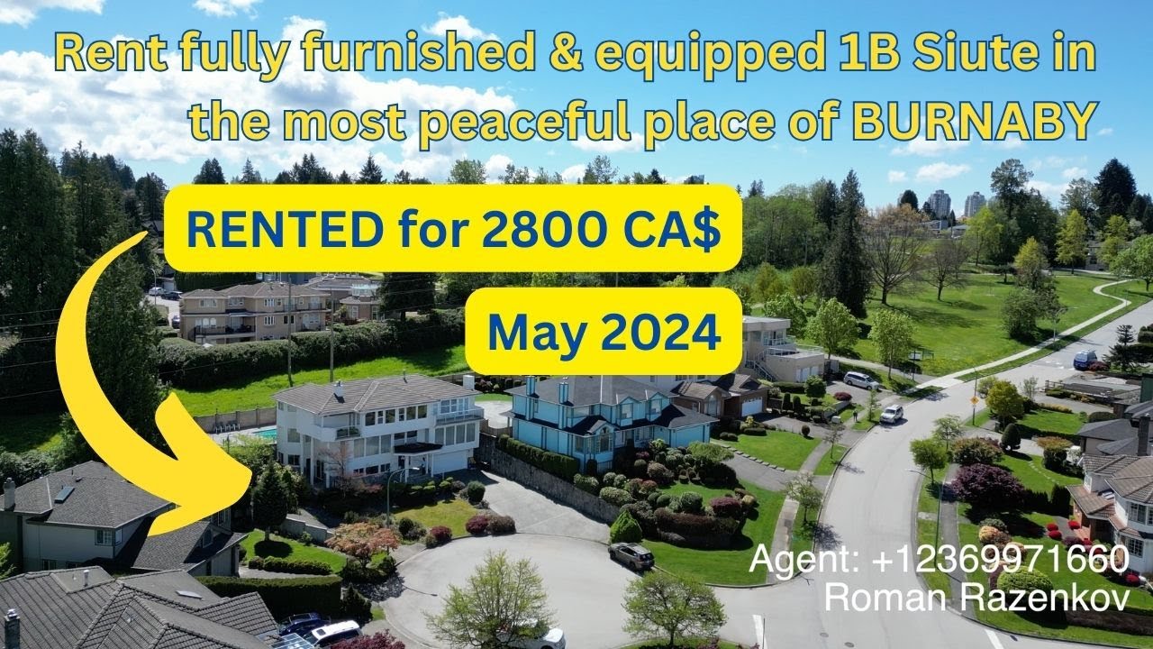 Rented at June 2024 fully furnished huge 1BD Suite at the most peaceful part of Burnaby, BC V5E 4G5