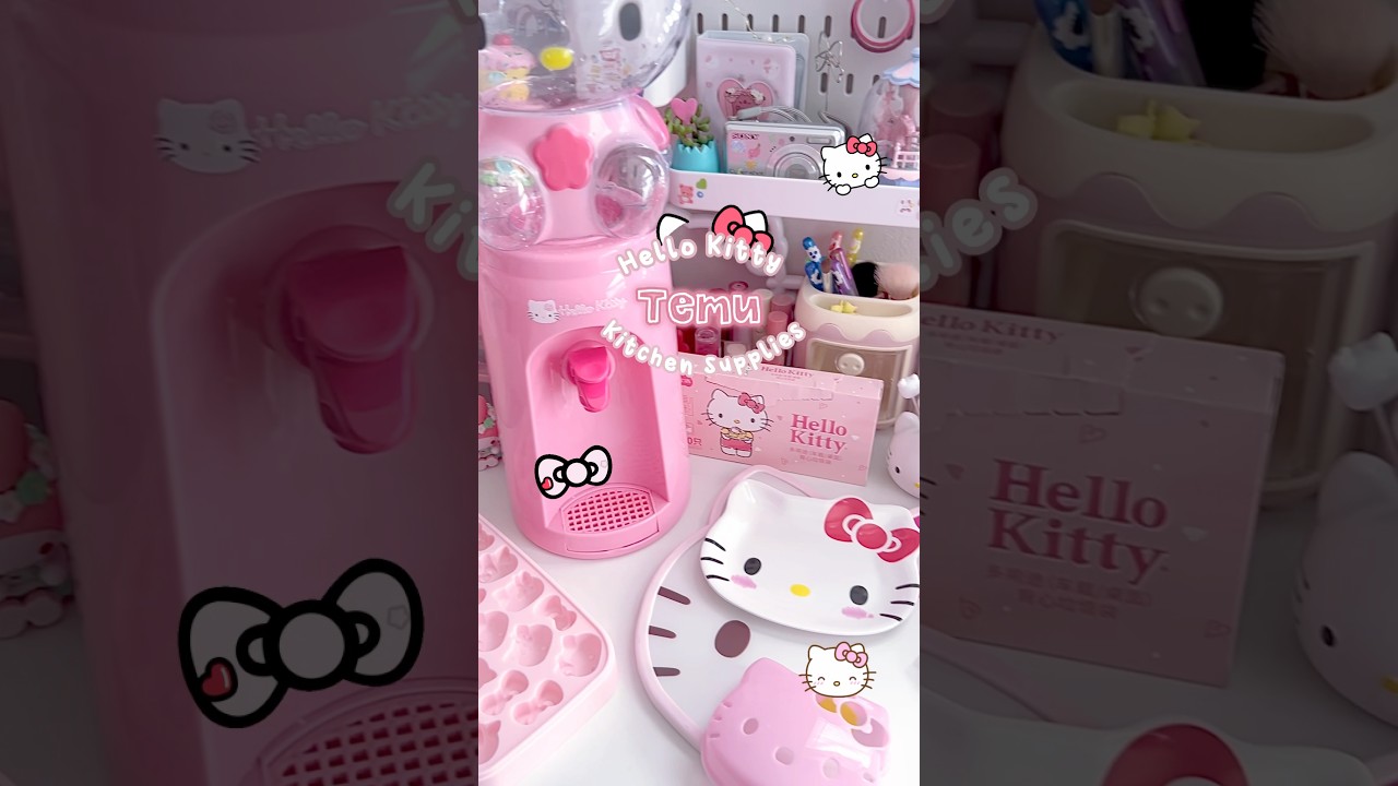 Hello Kitty Temu Haul 🎀 #temu #temuhaul #sanrio #pink #wonyoungism  #kitchen #decor #fyp #shorts