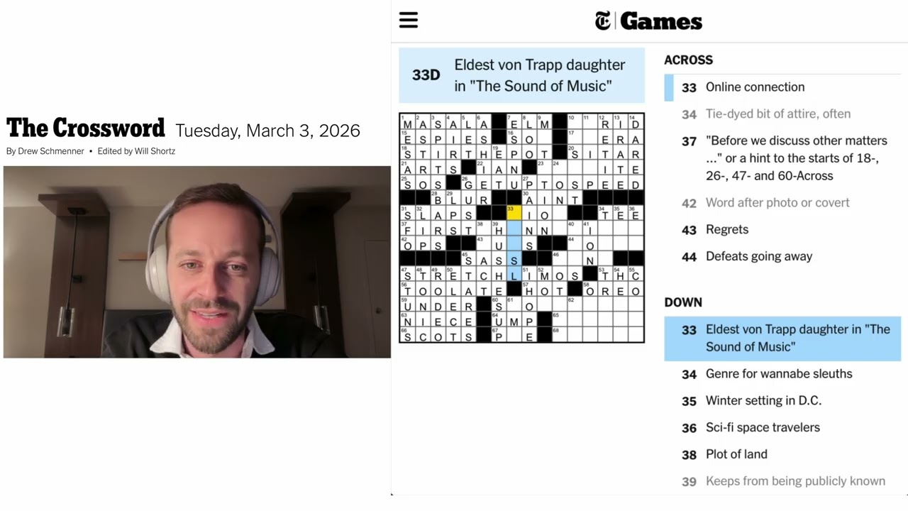Trying not to go on Auto-Check pt. 4 | NYT New York Times Crossword Tuesday, March 3, 2026