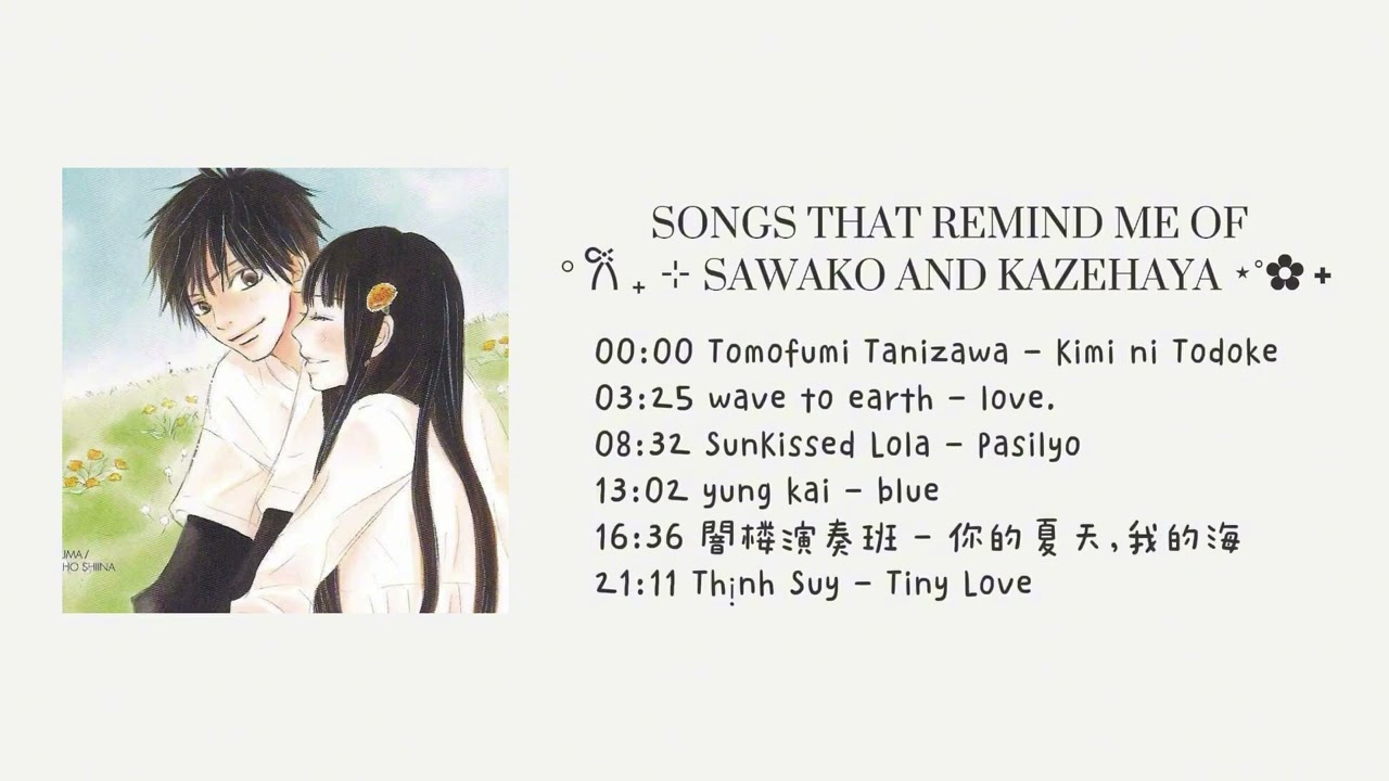 songs that remind me of sawako and kazehaya ❀˖⁺. (playlist)