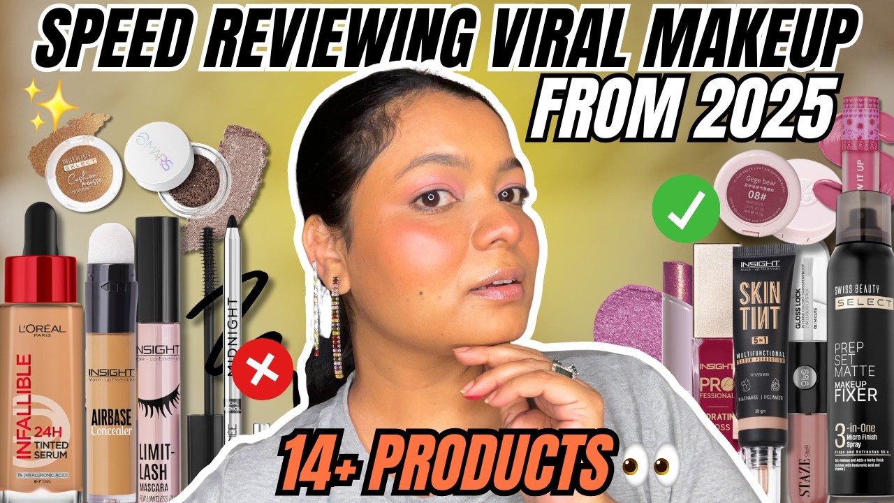 Speed reviewing VIRAL makeup from 2025 😱💄 | affordable & internet-famous