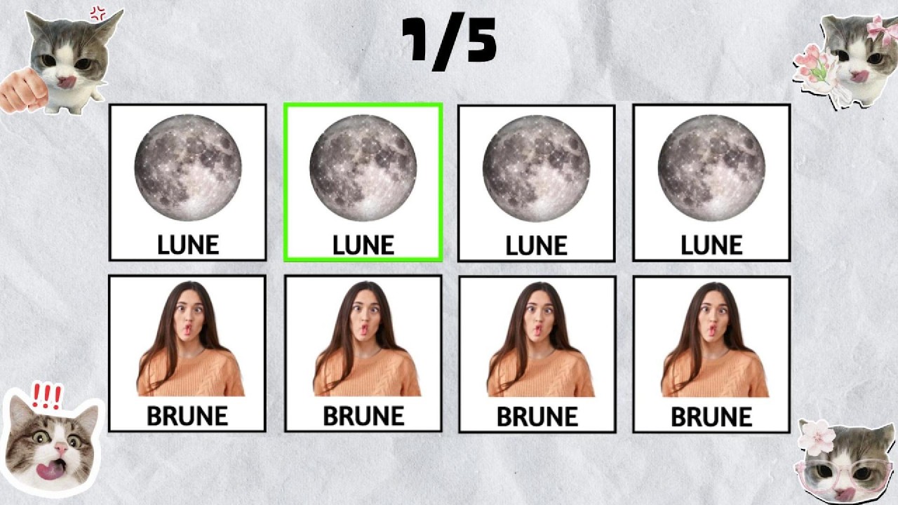 Dis le mot en rythme. 3 NIVEAUX FACILES  (Version Français) Pt:3