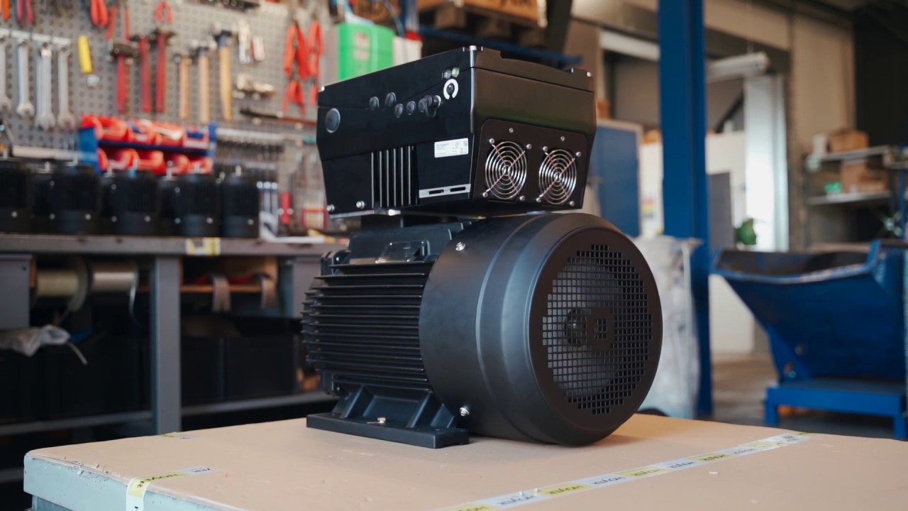 Hoyer Motors mounting of integrated Variable Frequency Drive