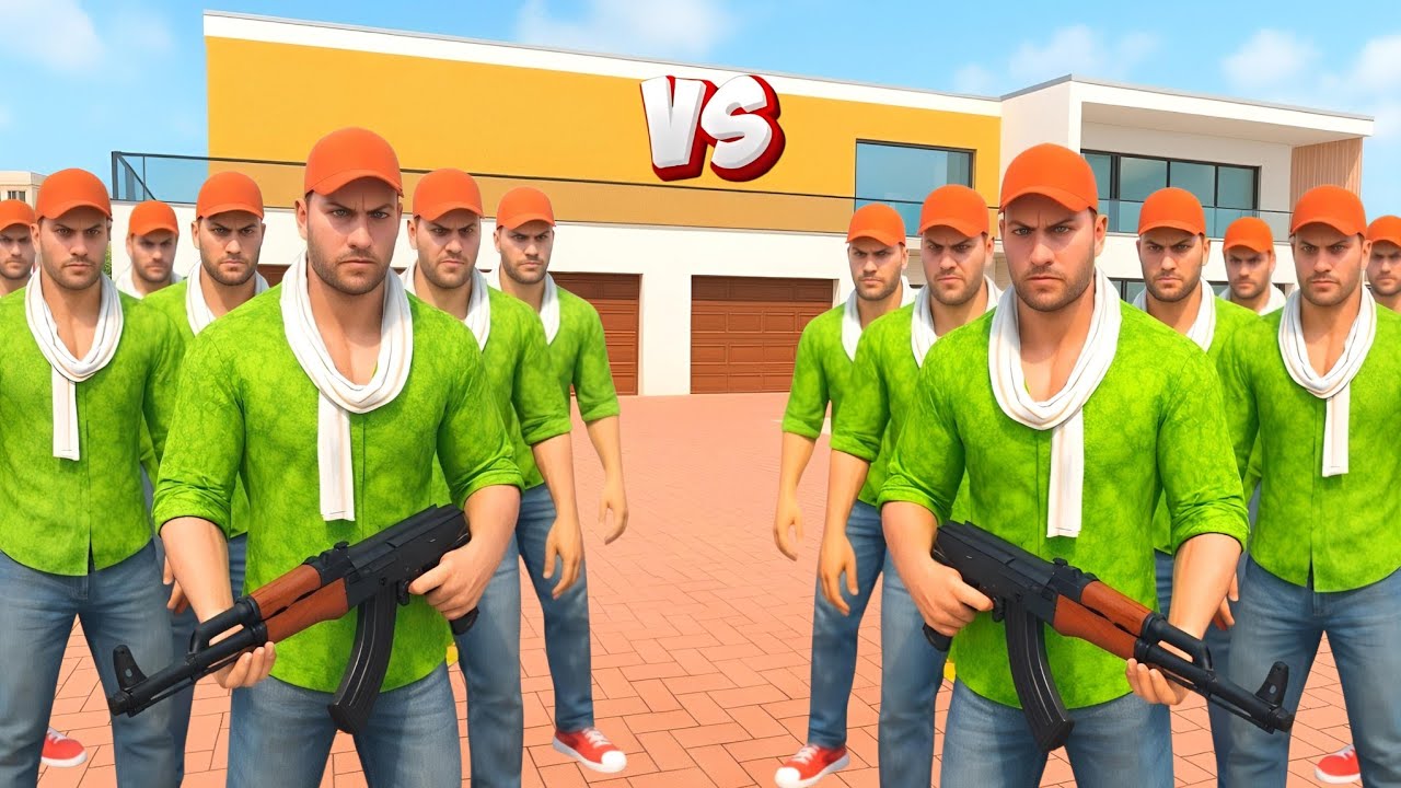 😱 Green Gang vs Green Gang Fight 💥 in Indian Theft Aura Simulator 🔥😱 