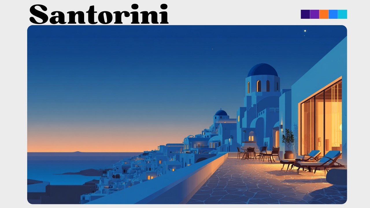 Jazz House Mix | (Santorini Cliffside Penthouse) Kareem Ali Inspired | Deep Work & Ocean Groove