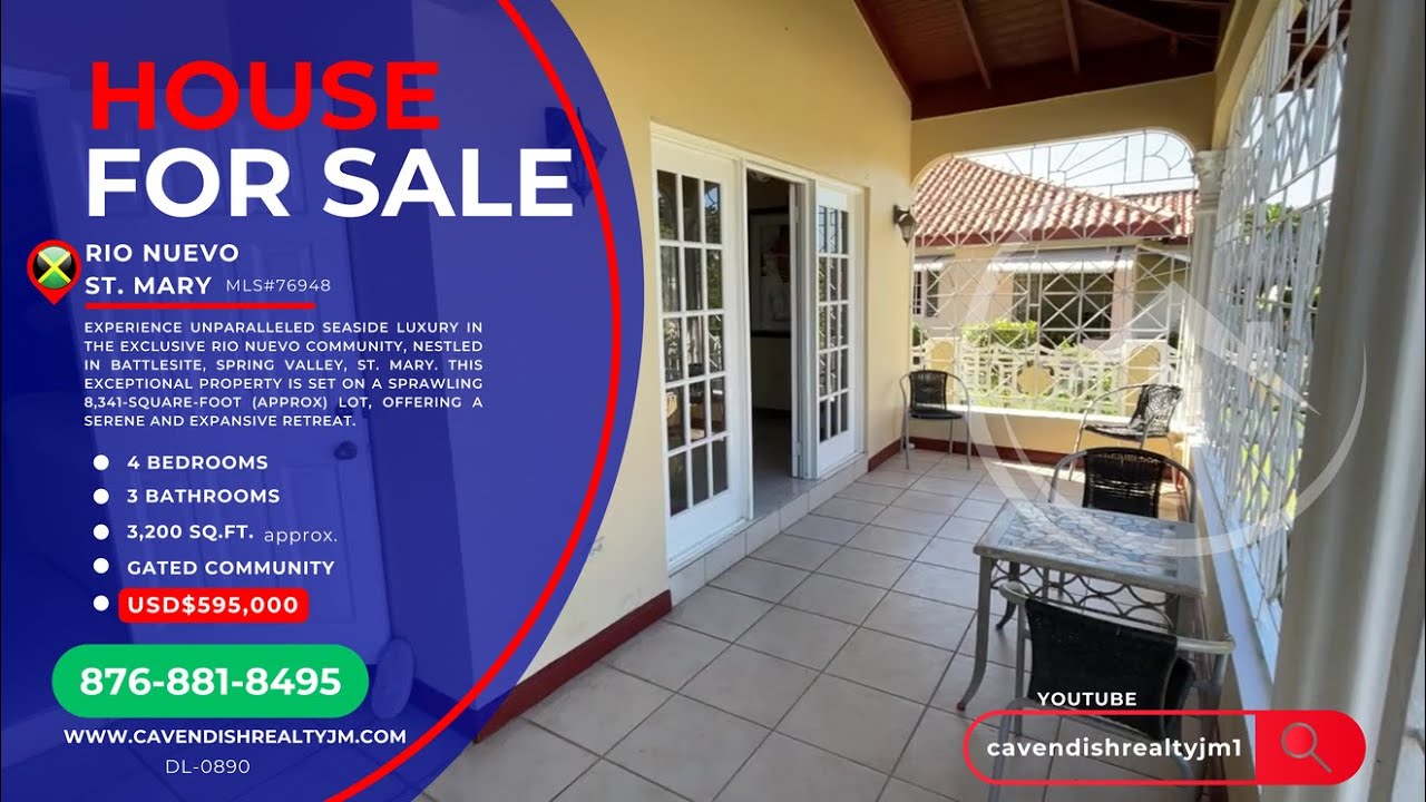 NOW USD$525,000 l House For Sale l Rio Nuevo, Battlesite, St. Mary l Jamaica Real Estate
