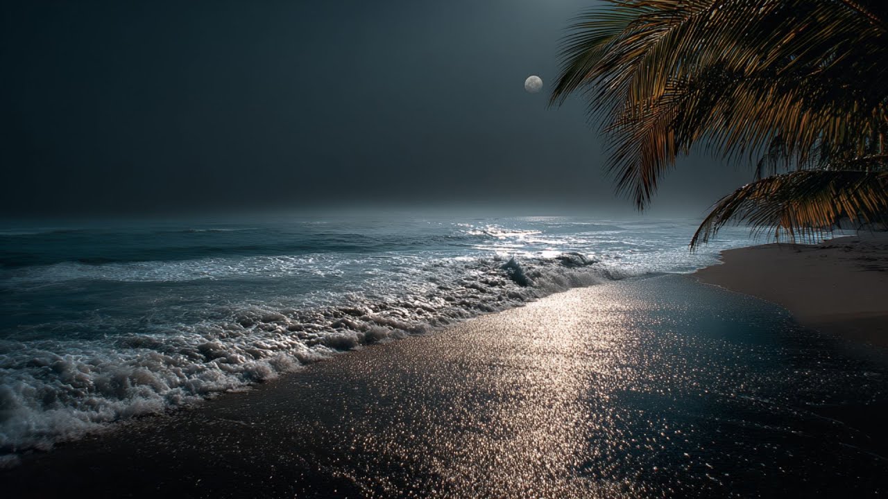 Dark Ocean Waves at Night — Steady, Unbroken Sound for Deep Sleep (No Music • 8 Hours)