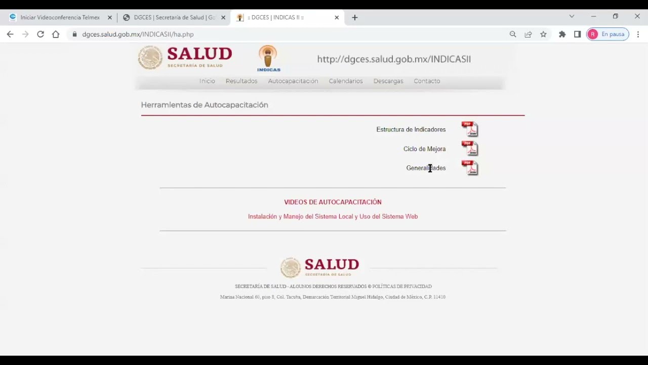 Capacitación INDICAS 2023