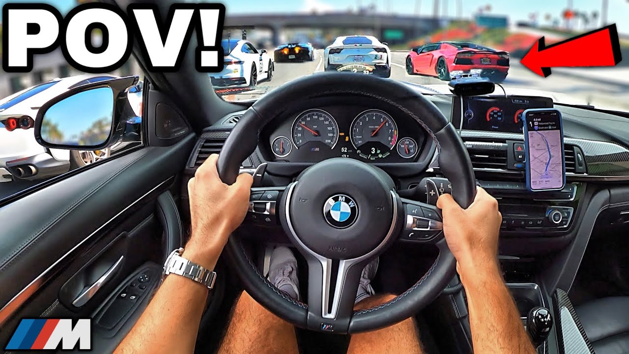 You Drive A Straight Piped BMW M4 F82 VS SUPERCARS! [LOUD EXHAUST POV]