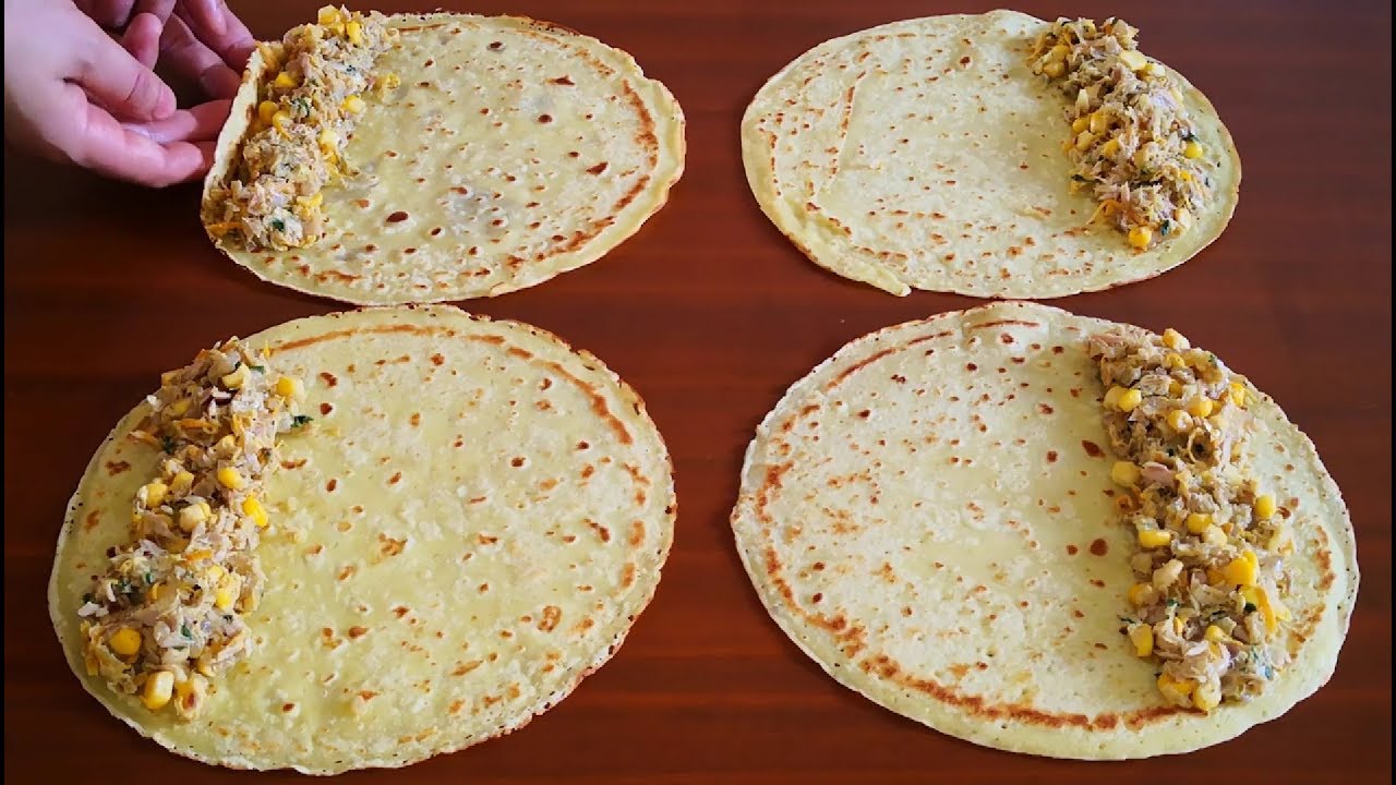 شهيوات رمضان 🌜أسهل وألذ وأروع طريقة لتحضير كريب مالح بحشوة أكتر من رائعة كل من تذوقها يشكرها😋