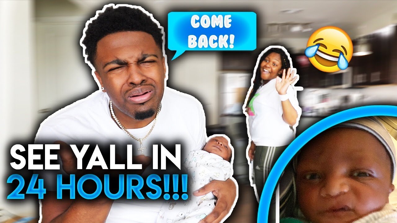 LEAVING DAD WITH NEWBORN BABY FOR 24 HOURS! **BAD IDEA**