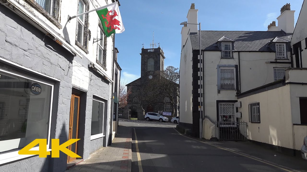 Amlwch Walk: Town Centre【4K】