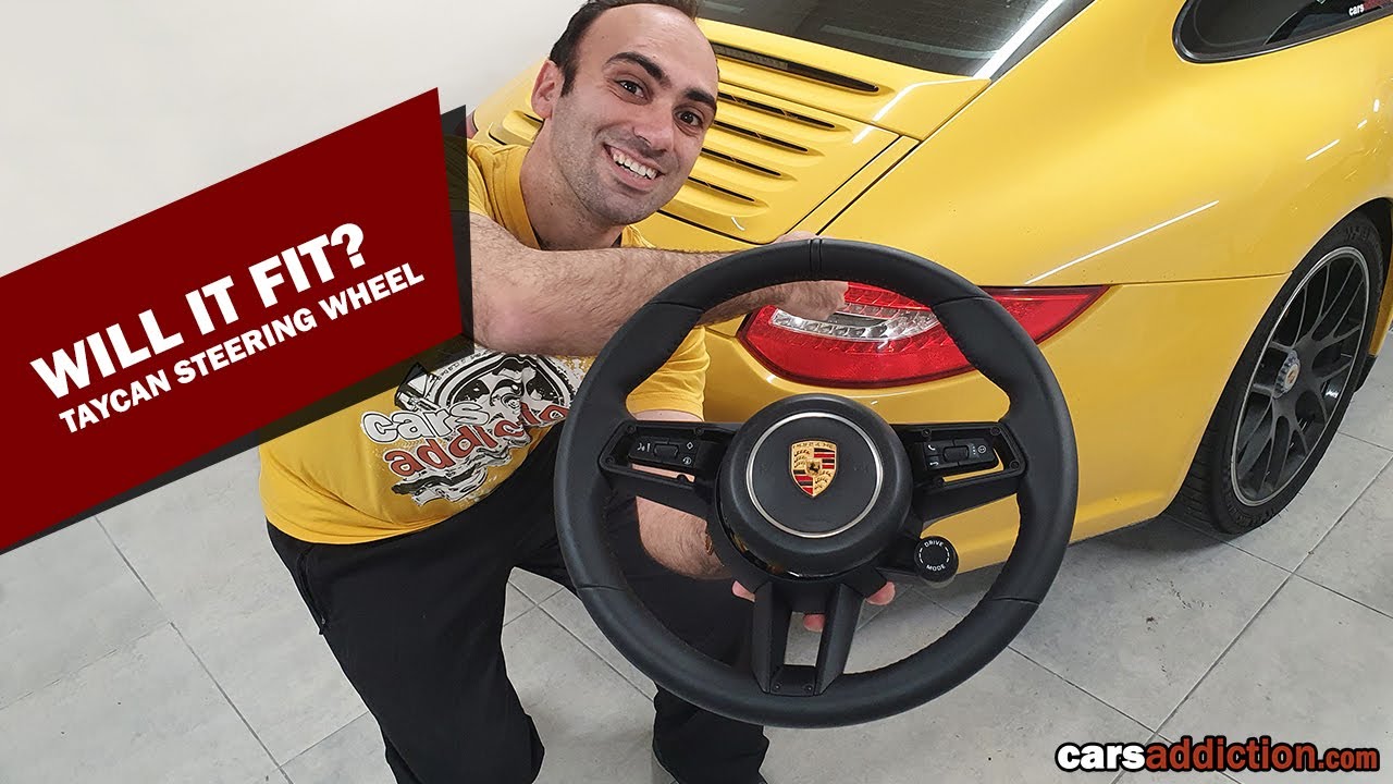 Porsche Taycan Steering Wheel on a 997