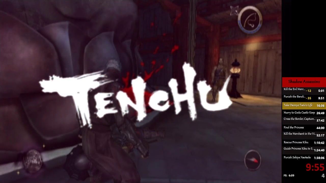 Tenchu Shadow Assassins - New Game Any% in 1:23:20