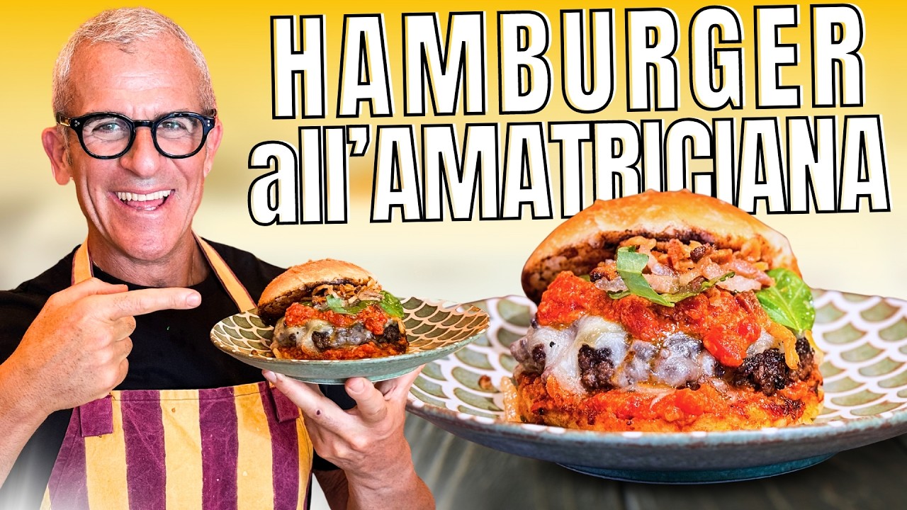 HAMBURGER all'AMATRICIANA, il Cheeseburger Definitivo! Ricetta di Chef Max Mariola
