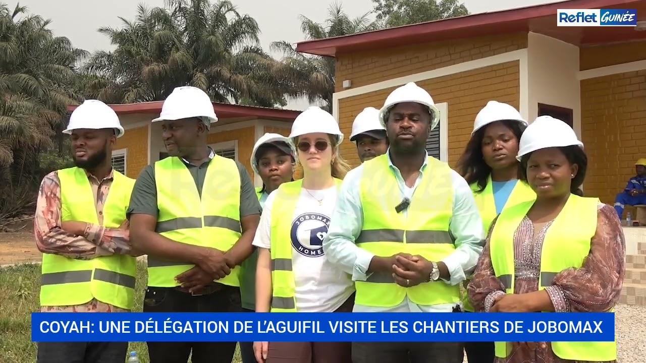 L’AGUIFIL visite les chantiers de jobomax à Coyah 