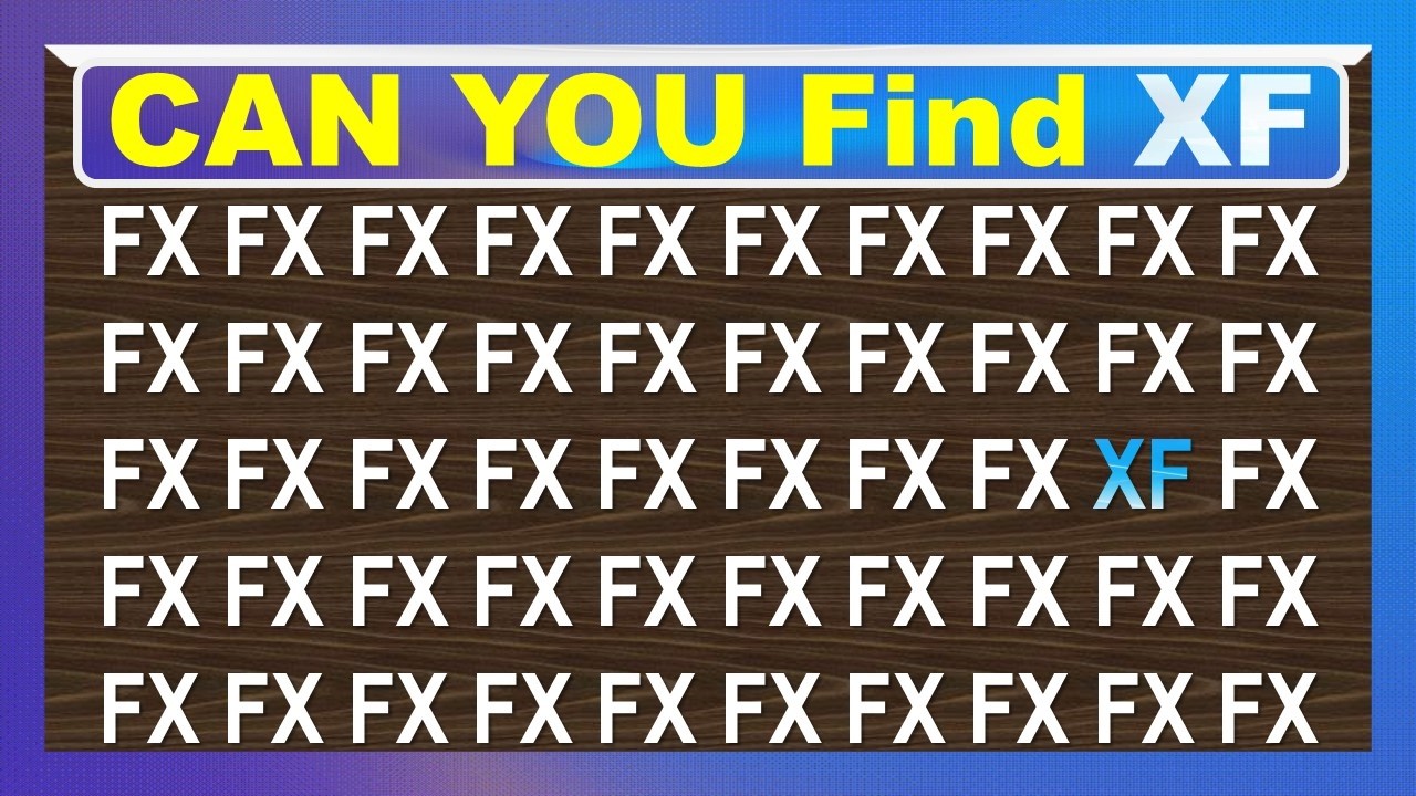 🔥 Find the ODD ONE OUT! Can YOU Find ‘XF’ Among Letters & Numbers? Ultimate Brain Teaser Challenge