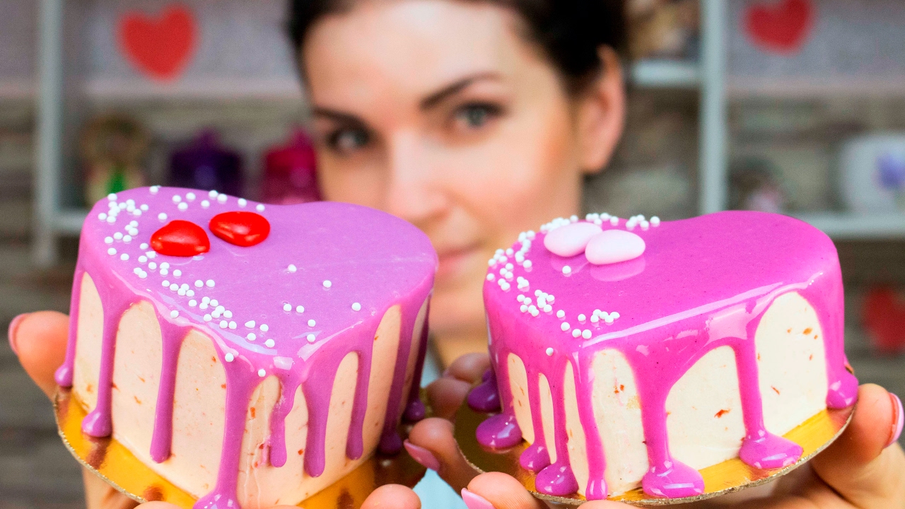 Мини торт пирожное ко дню святого Валентина / Mini Cake cupcake Valentine's Day - Я - ТОРТодел!